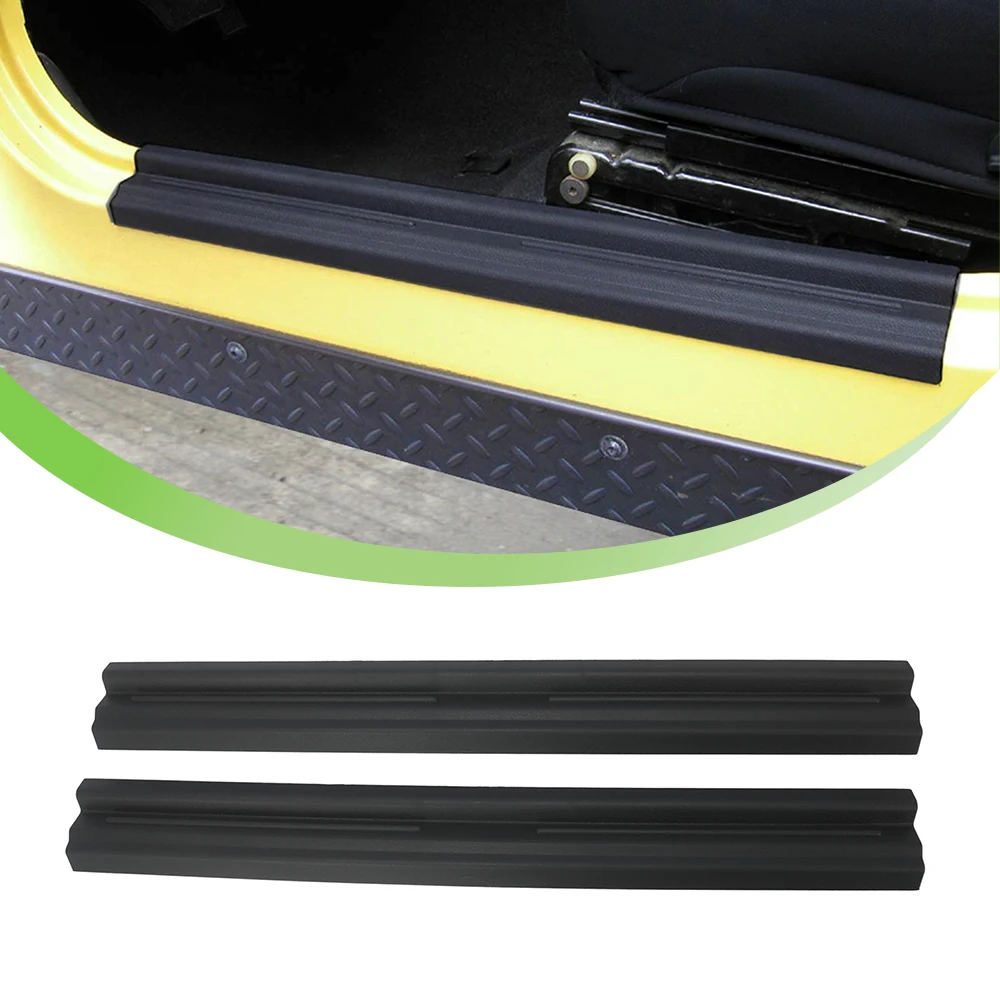 

Door Sill Plate Entry Guard Welcome Pedal Protector Cover Decoration for Jeep Wrangler TJ 1997-2006 Car Accessories ABS Black