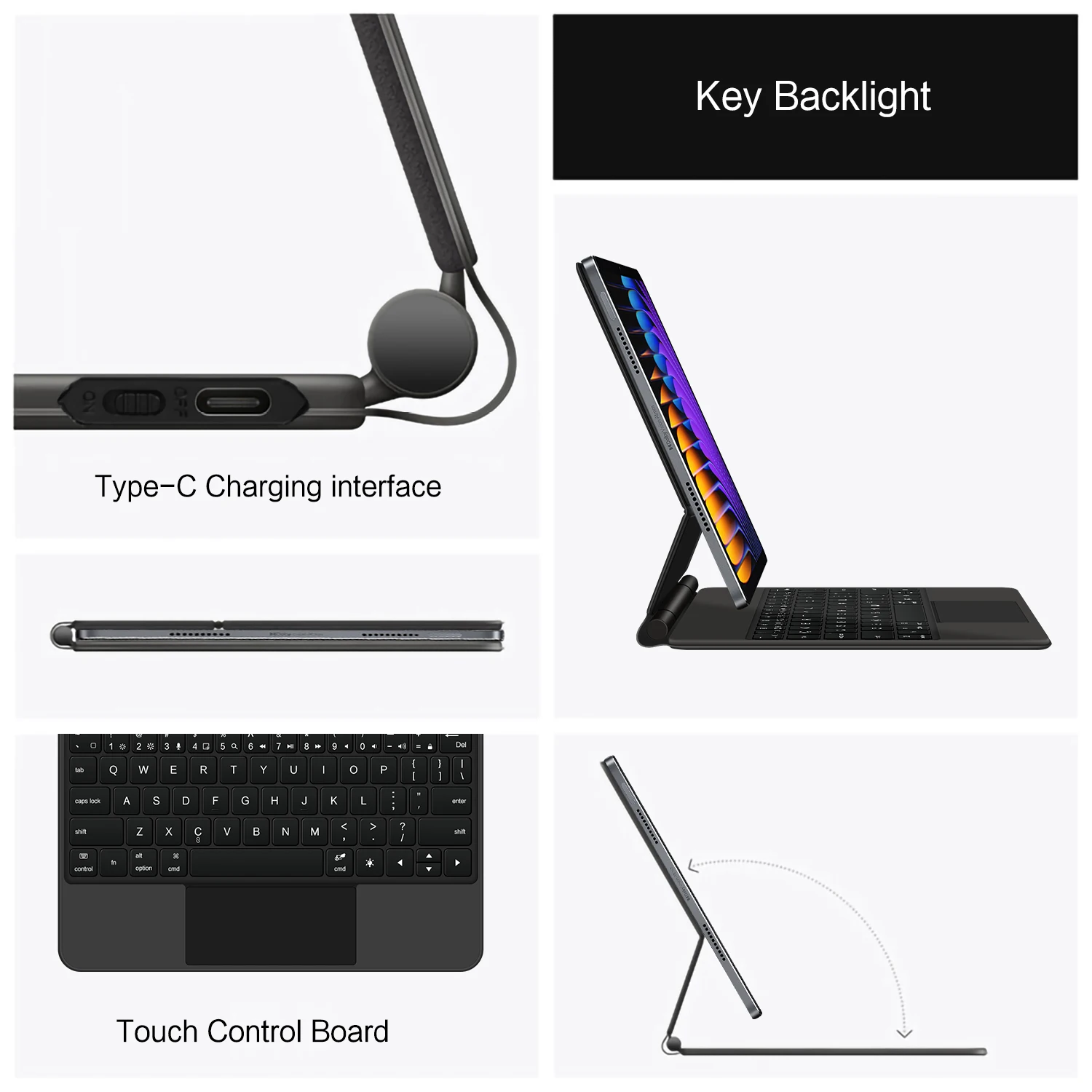 Magic Keyboard Folio For Xiaomi Pad 7 2024 Mi Pad 7 Pro 11.2 