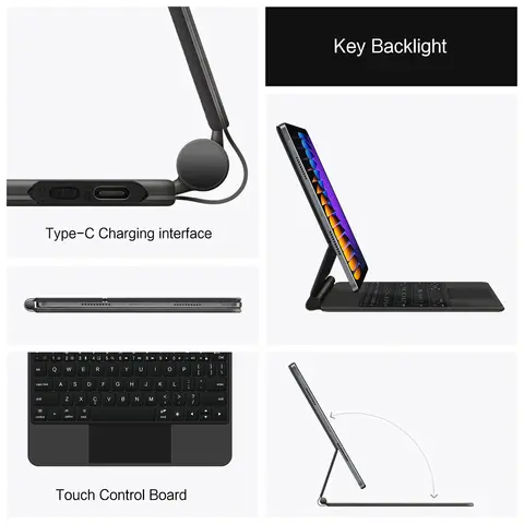 Magic Keyboard Folio för Xiaomi Pad 7 2024 Mi Pad 7 Pro 11,2 10 best sales iPad Pro-tangentbord - №7