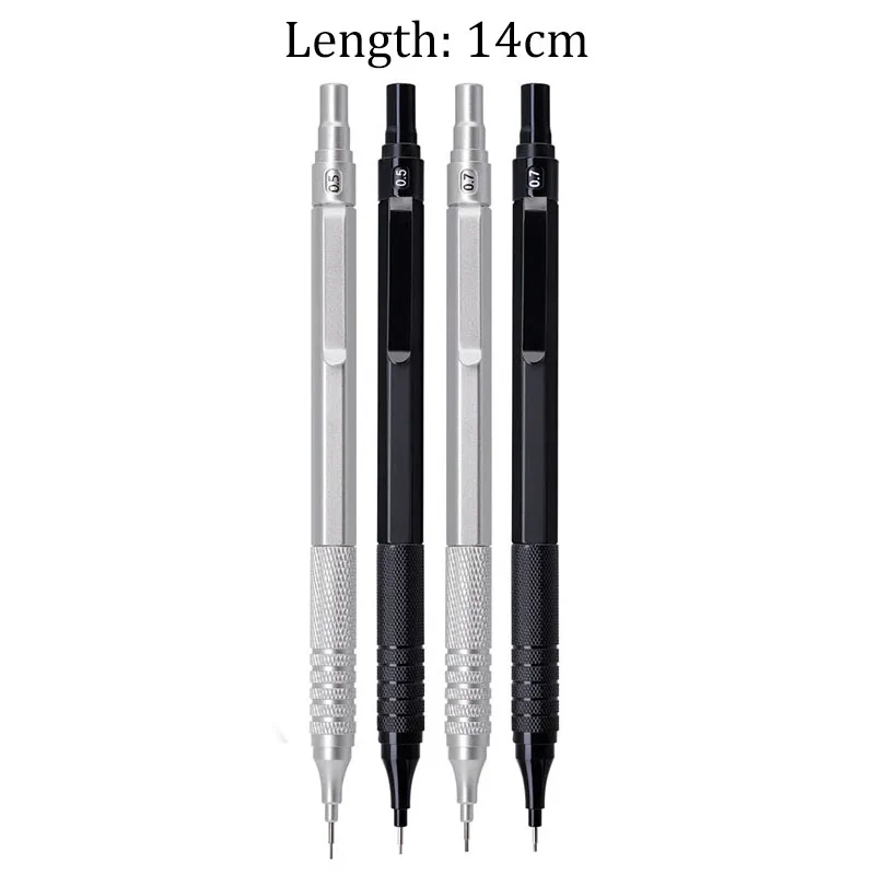 17pcs/set Creative Metal Mechanical Pencil Set with Lead Refill, 0.5 0.7 mm Automatic Pencil for School Writing Stationery