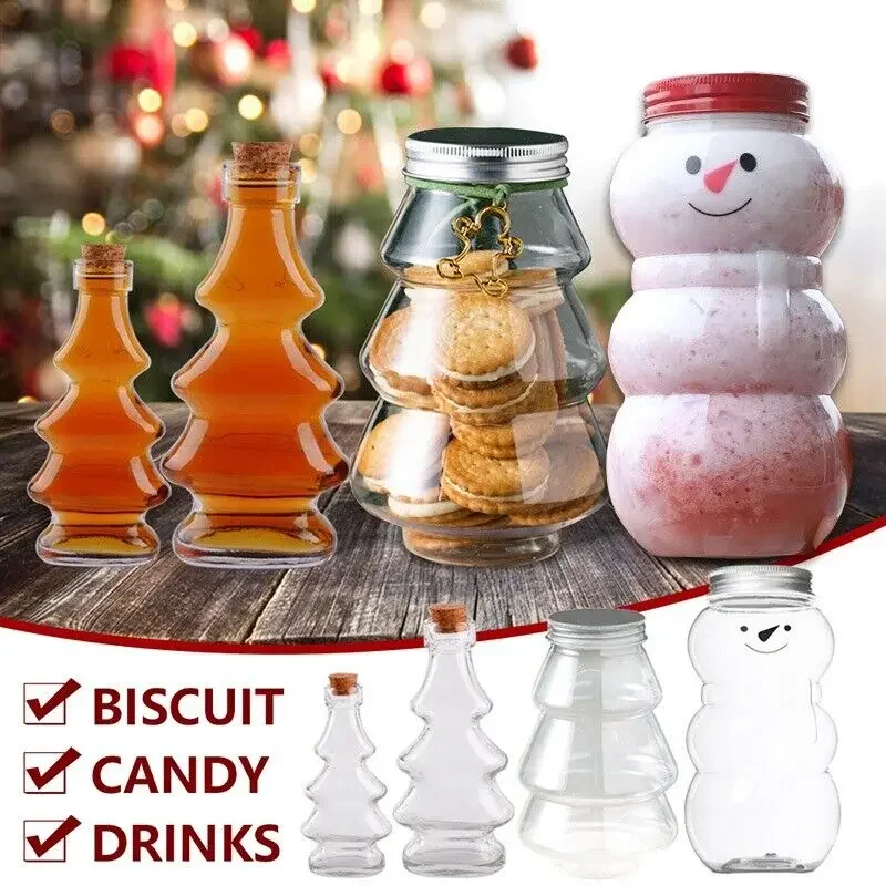 Christmas Tree Sweet Jar Tree Shaped Kids Favor Diy Gift Candy Cookie Snack Chocolate Packing New Year Decoration Boxes Gift