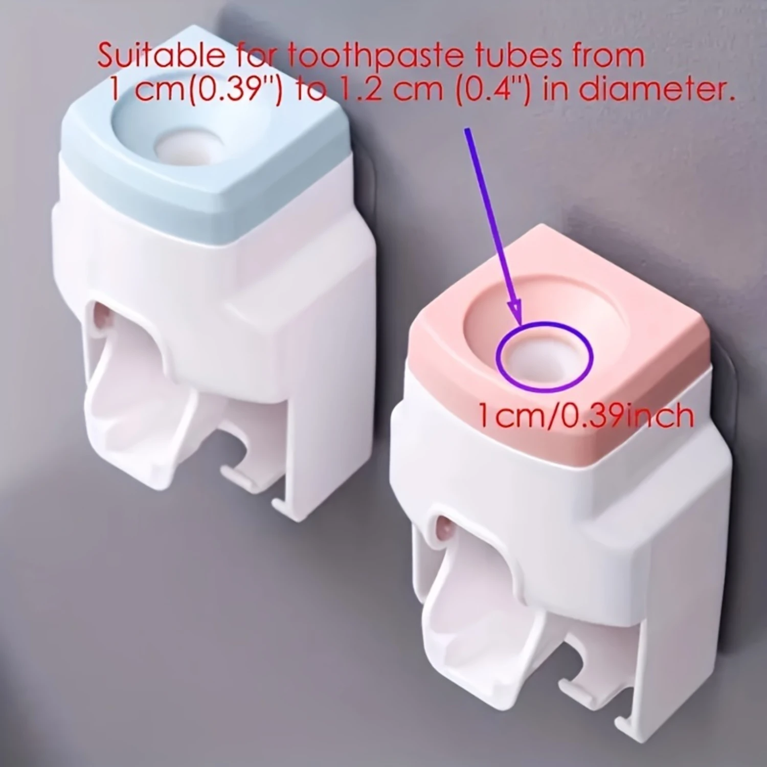 1pc Wall-mounted Automatic Toothpaste Dispenser - Convenient Squeezer, Spacious Toothbrush Holder, Compact Bathroom Organizer & 