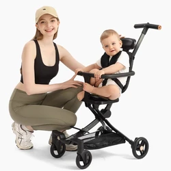 Portable Folding Baby Stroller Mini Boarding Cute Four Seasons Baby Cart Removable Handle Baby Carriages Trolleys for Children