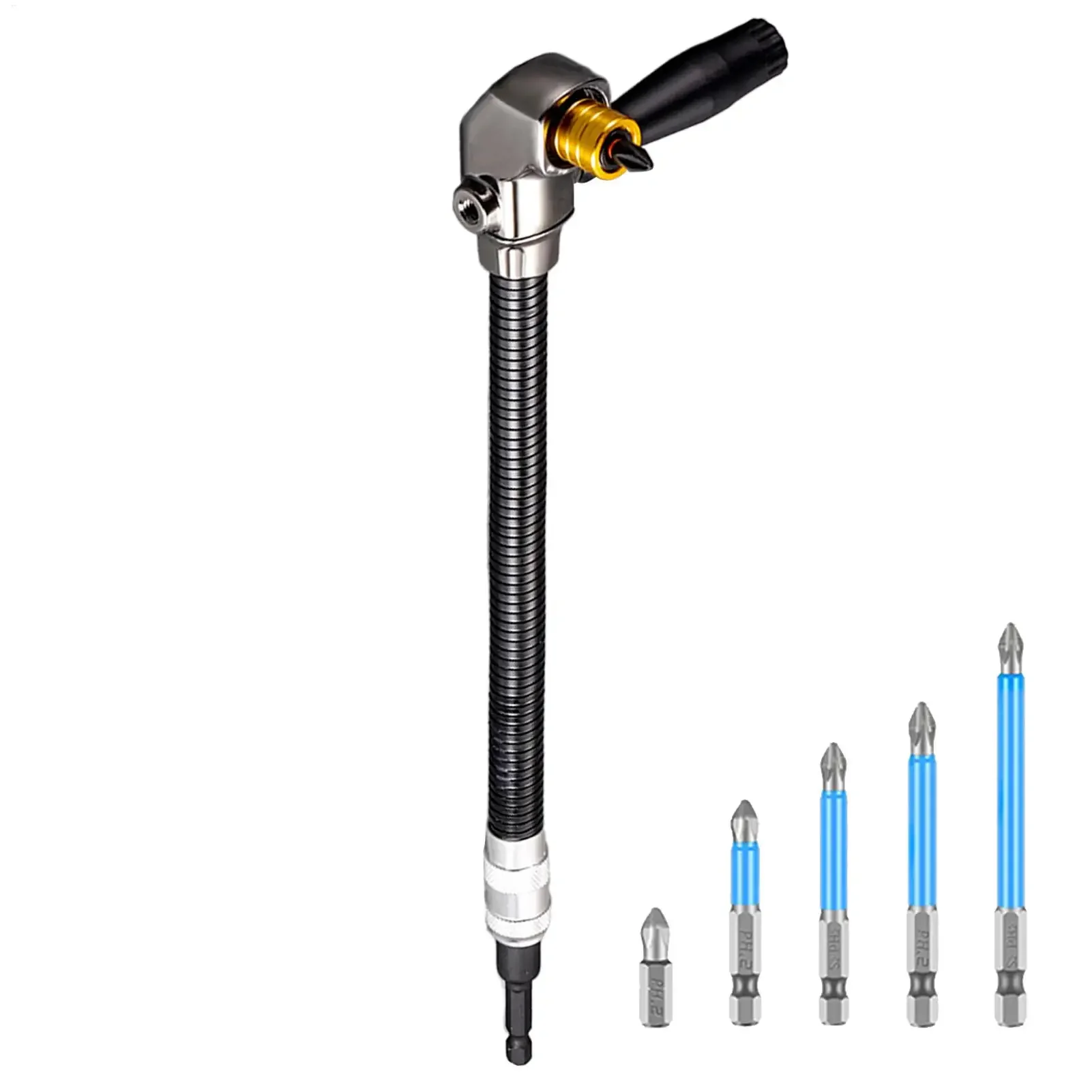 90 Degree Drill Adapter Attachment Carbon Steel Precise Ergonomic Drill Angle Drive Adapter For DIY Enthusiasts Home Repair