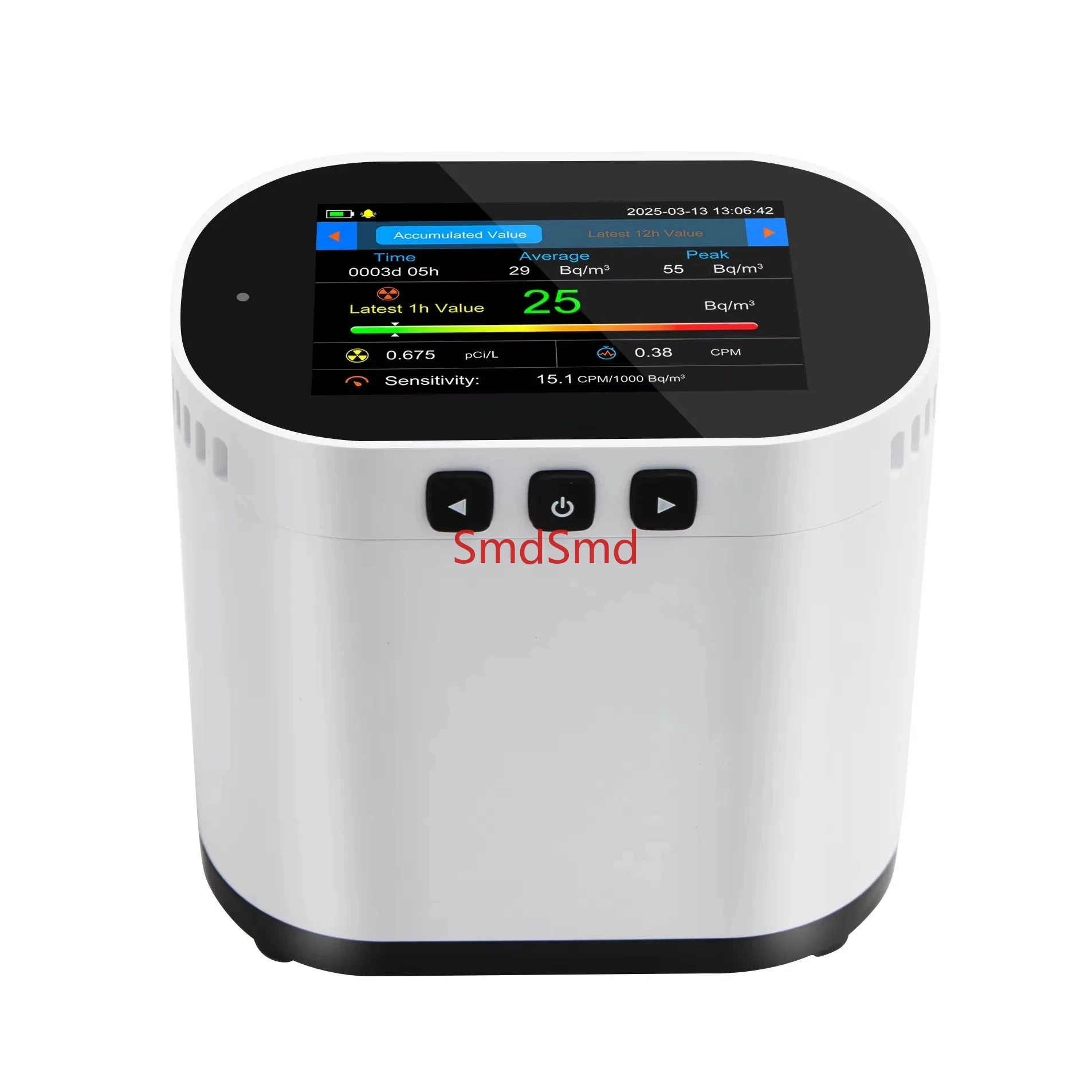 High Precision Radon Detector Gas Analyzer Temperature and Humidity HD Colored Screen PDF File Exporting Recording Data Analysis