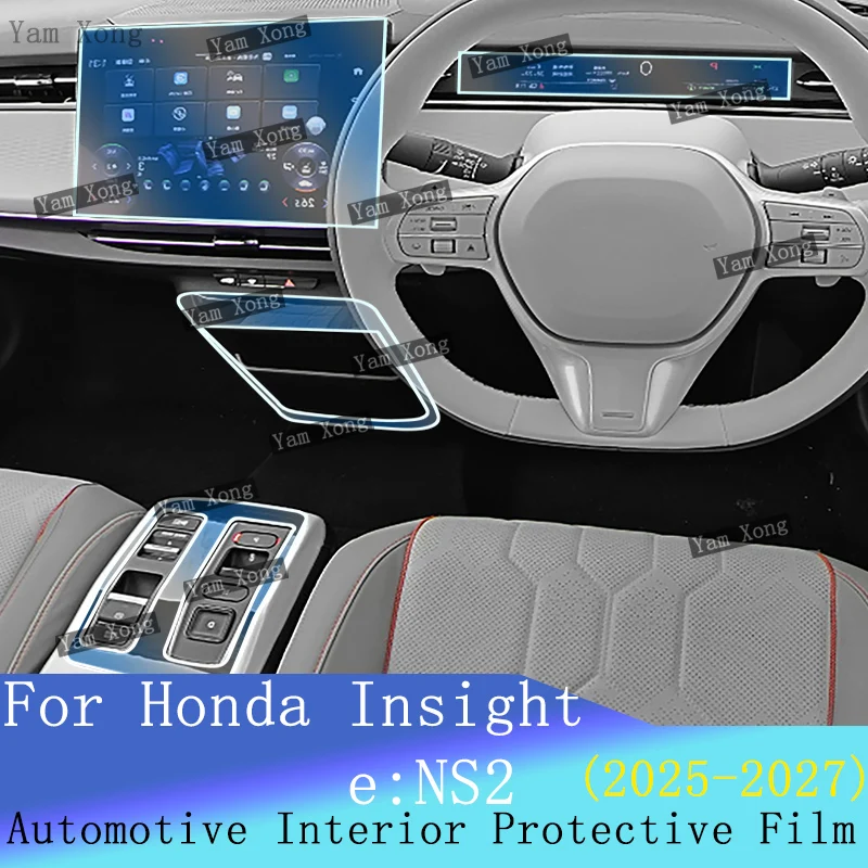 

Car interior Film suit For Honda Insight/e:NS2 Gear Panel TPU Transparent Anti-scratch Sticker Navigation screen Protection Film