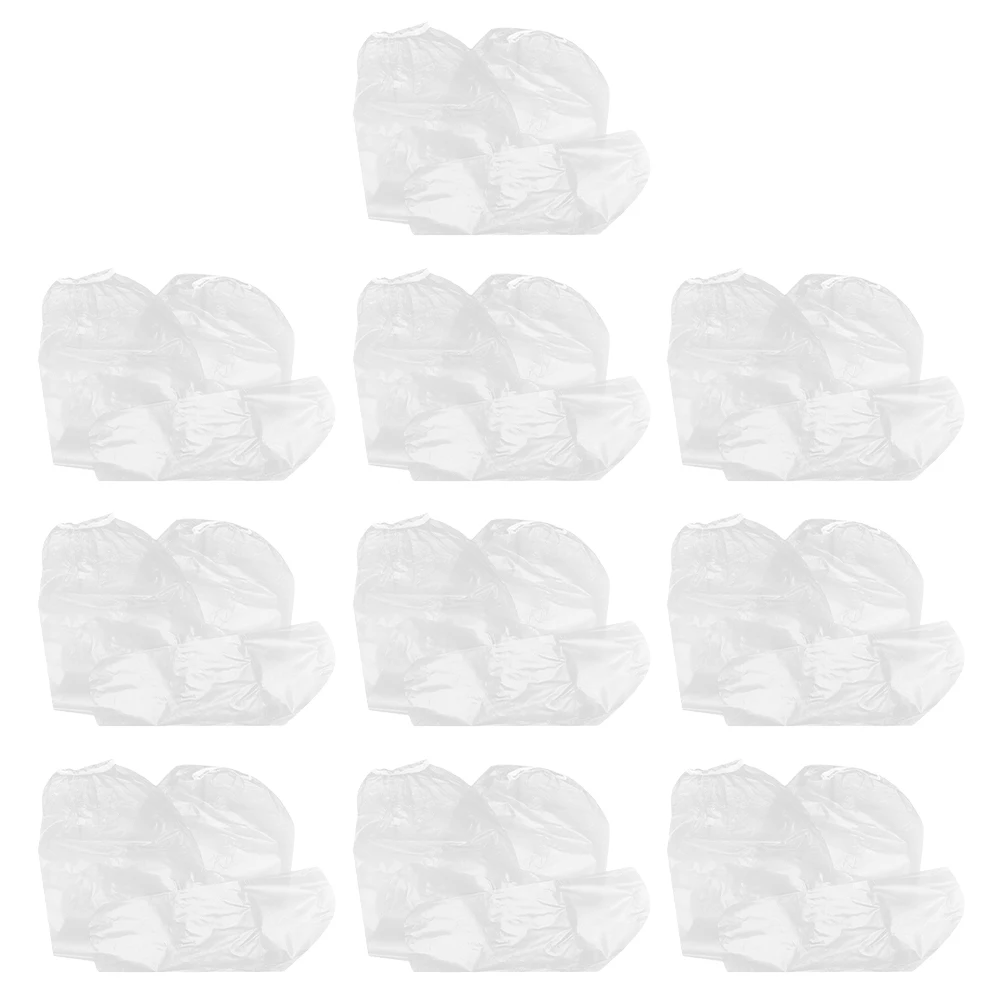 

20pcs Disposable Waterproof Shoe Covers Long Tube Thickened Rain Boot Protectors Non-Slip Overshoes For Outdoor Hiking Travel