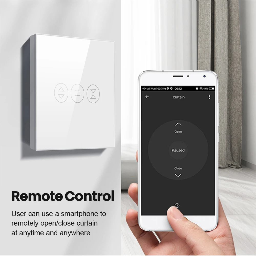 AVATTO Tuya WiFi EU/US Smart Curtain Switch For Smart Roller Shutter Electric Motor Blinds Remote Support Alexa,Google Home