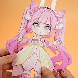 OB11 maytree doll stickers girls movable joints paper piece people paper doll diy three-dimensional quiet book children's gift