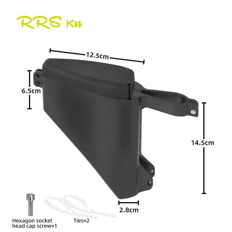 Rrskit Bicycle Seat Tube Storage Tail Bag Waterproof Hard Shell Shock-absorbing Droplet Type Bicycle Saddle Bag For Road Bike