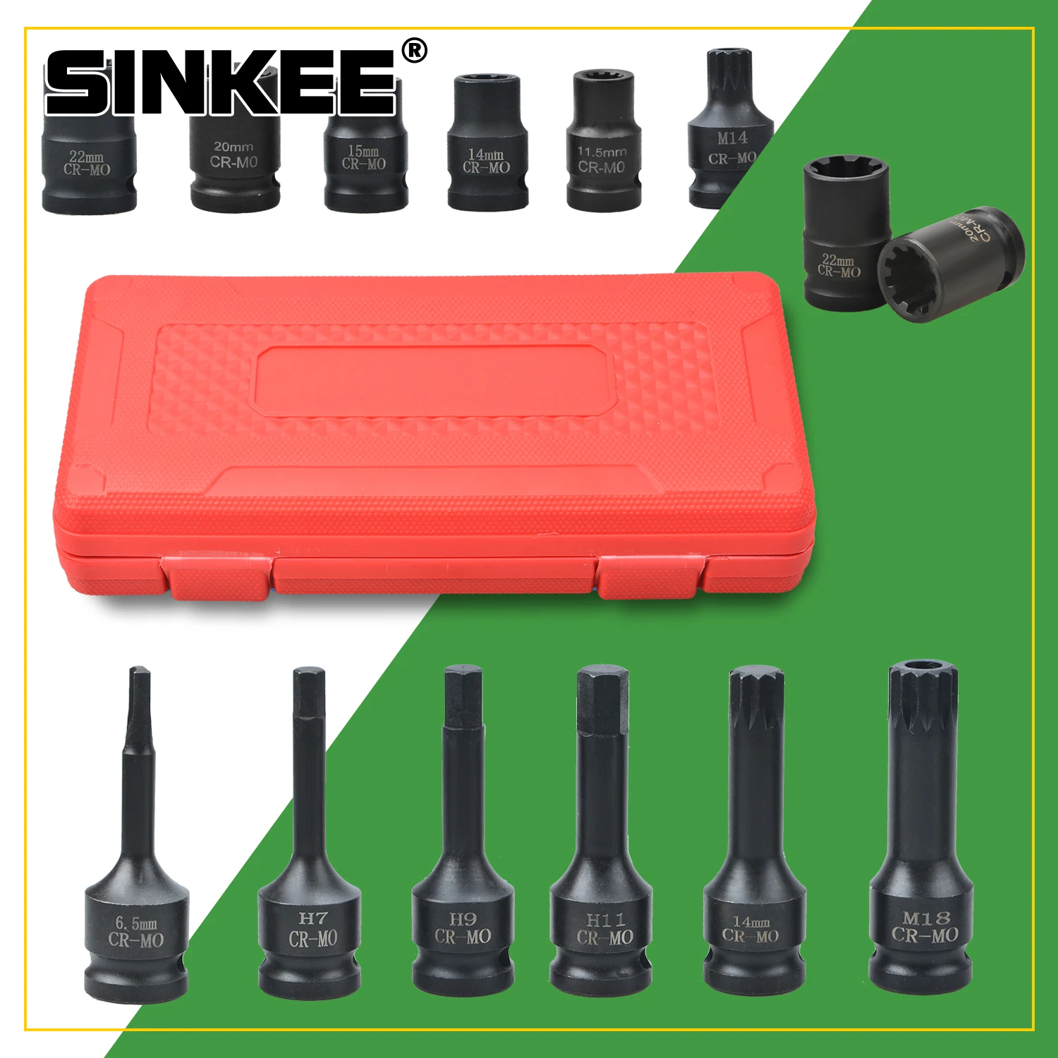 12Pc Impact Brake Caliper Socket Set 1/2\