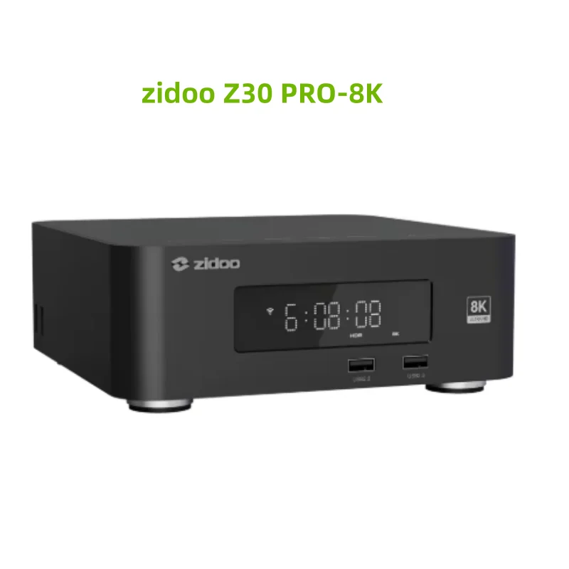 Zidoo Z30 Pro 8K Music Player Built-in HDD Bay 64GB EMMC High Speed WiFi + 6GB DDR and Bluetooth Control Audio Player