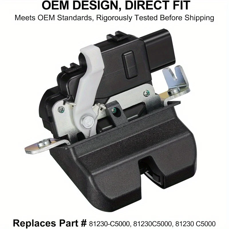 الباب الخلفي مزلاج الجمعية غطاء صندوق السيارة المحرك 81230-C5000 متوافق مع كيا 2016-2020 سورينتو استبدال قفل بمزلاج الباب الخلفي #5