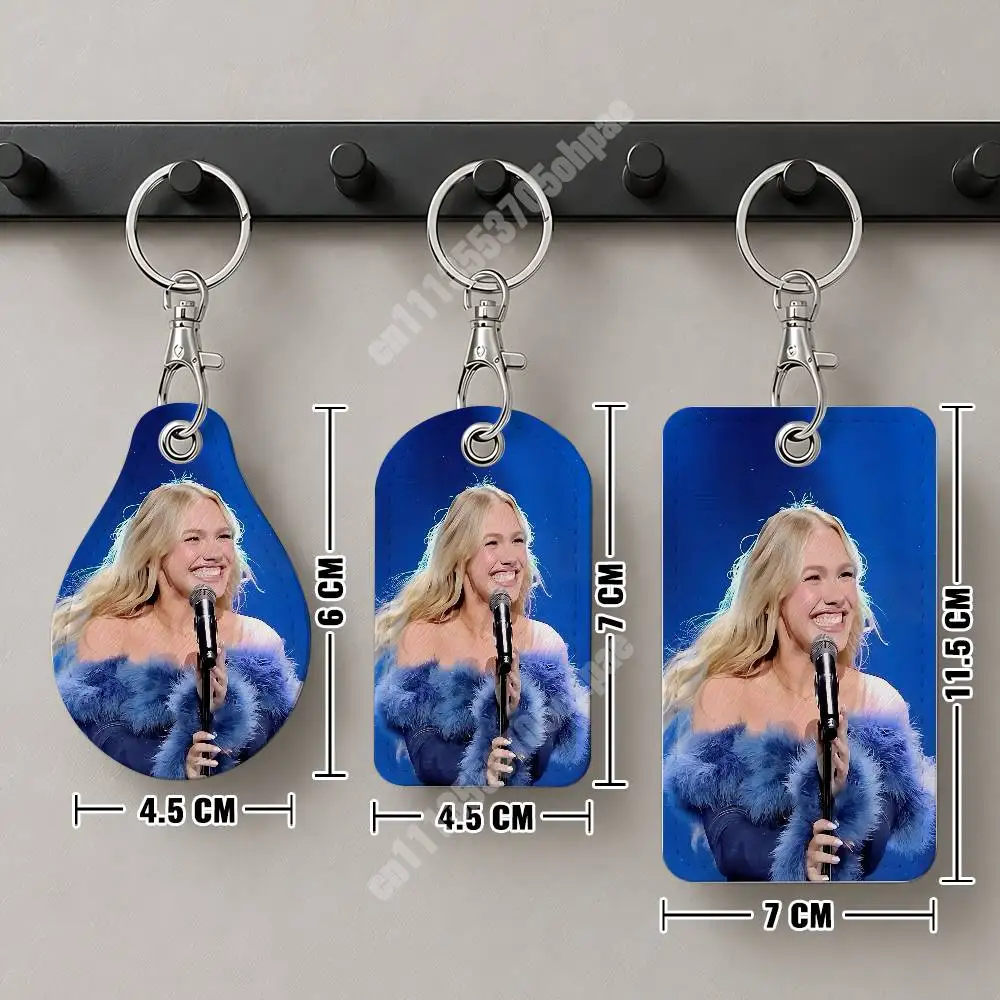 F-Freya S-Skye Somewhere Over The Rainbow Leather Keychain Card Holder for Airtag & Luggage Tags Casual Tracker Cover - view 2