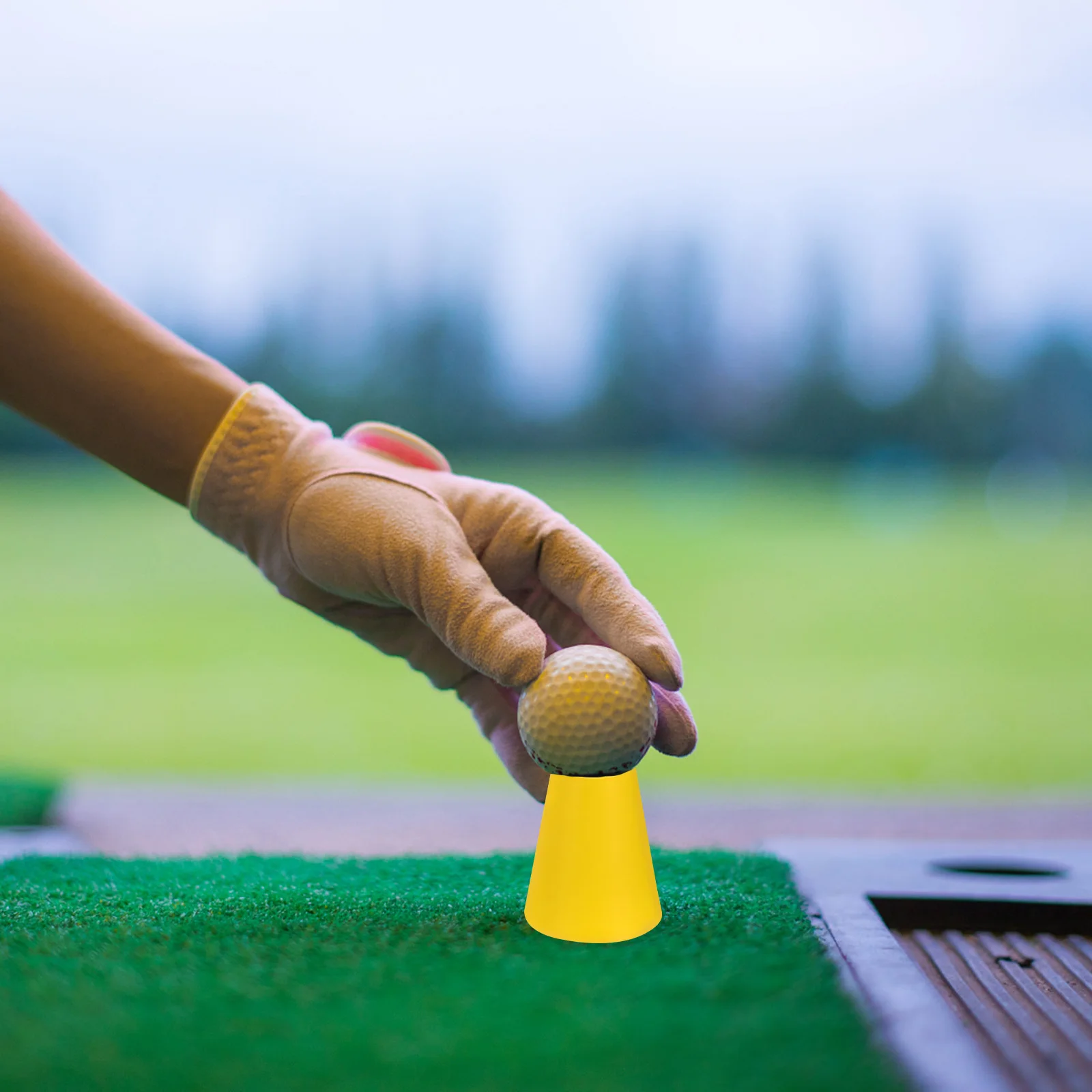 

24 pcs Tees Rubber Castle Ball Practice Nails Training Accessories For Indoor Outdoor Strong Support Long Lasting Golf Ball