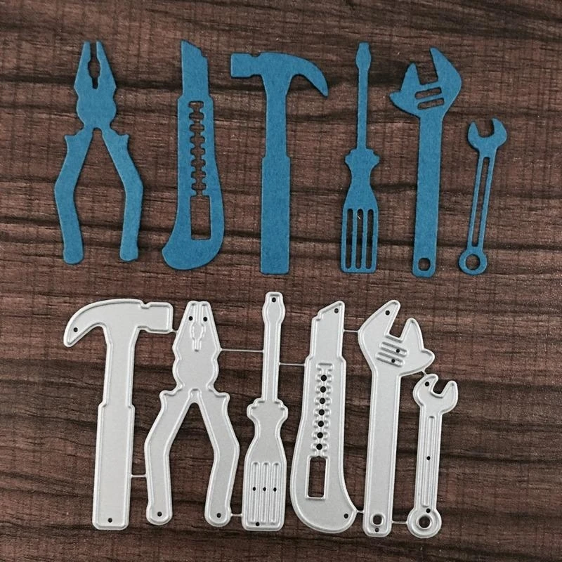 Wrench Hammer Screwdriver Tools Metal Cutting Dies Scrapbooking  Carbon Craft Cut Die Photo Cutting Dies New 2023