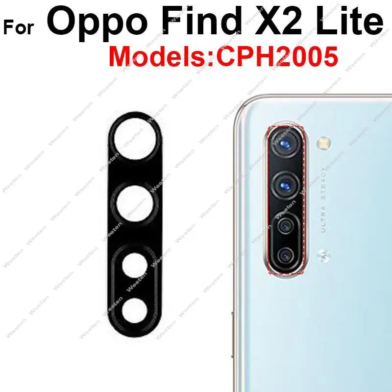 Dla OPPO Find X2 X3 X5 Pro X2 X3 Neo X2 X3 X5 Lite Tylny szklany obiektyw główny Tylny obiektyw aparatu Naklejka szklana Wymiana