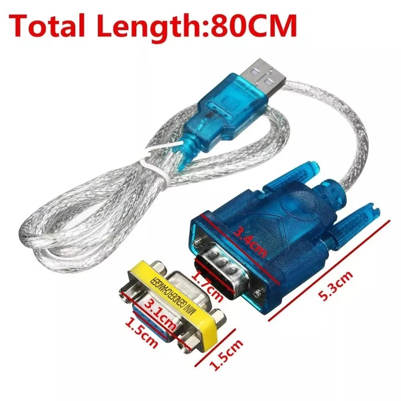 New USB to RS232 COM Port Serial Port 9 Pin DB9 Cable Serial Adapter Convertor With Female Adapter Supports for Windows 10/8