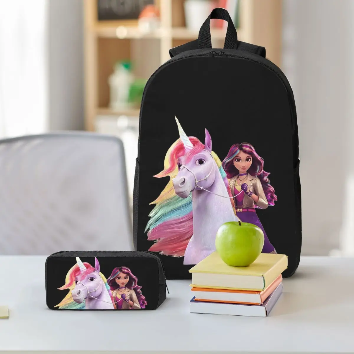 Unicorn Academy Sophia Wildstar Backpack Boys Girls BookBag School Bag Laptop Shoulder Bags 3ps Insulated Lunch Bag Pencil Case