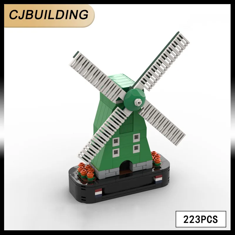 

MOC 223PCS Building Blocks Dutch Windmill Model Assemble Creative Toys Kids Collector Birthday Christmas Gift