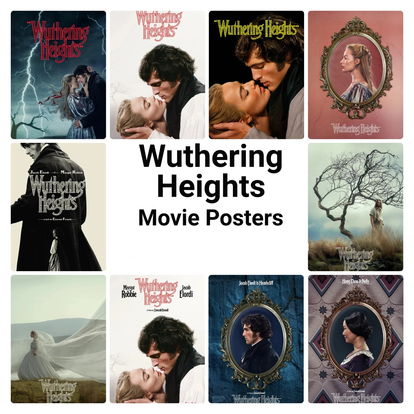 Wuthering Heights (2026) Movie Print Art Canvas Poster, For Living Room Decor Home Wall Picture