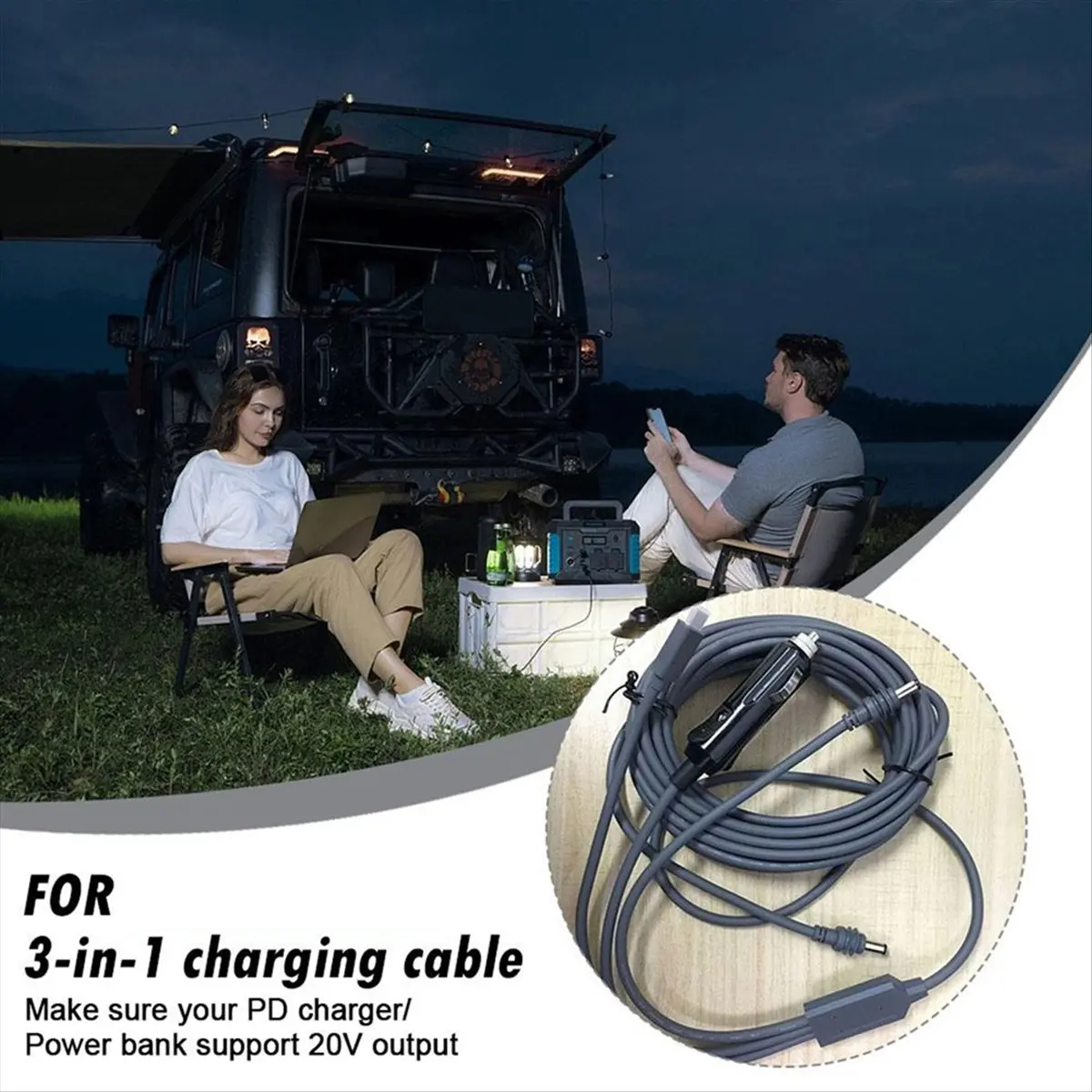 CH◆☆§For Mini to DC Power Cable Mini Type-C Charging Cable Three-in-One to DC Power Style-3meters~HOT SALE