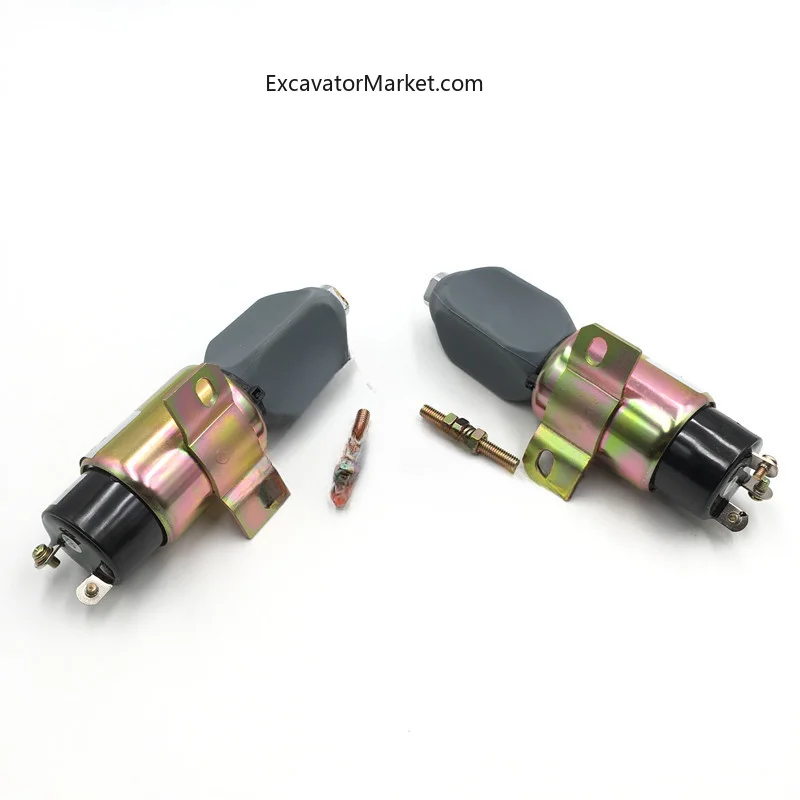 Adapted to Komatsu PC78/60-7 flameout solenoid valve Cummins 4d95 flameout switch oil cut-off valve excavator accessories