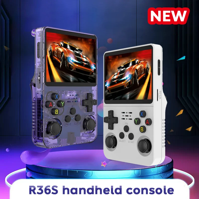 

Open Source Retro R36S Handheld Video Game Console Linux System 3.5 Inch IPS Screen Portable Pocket Video Player R35S 64GB Games