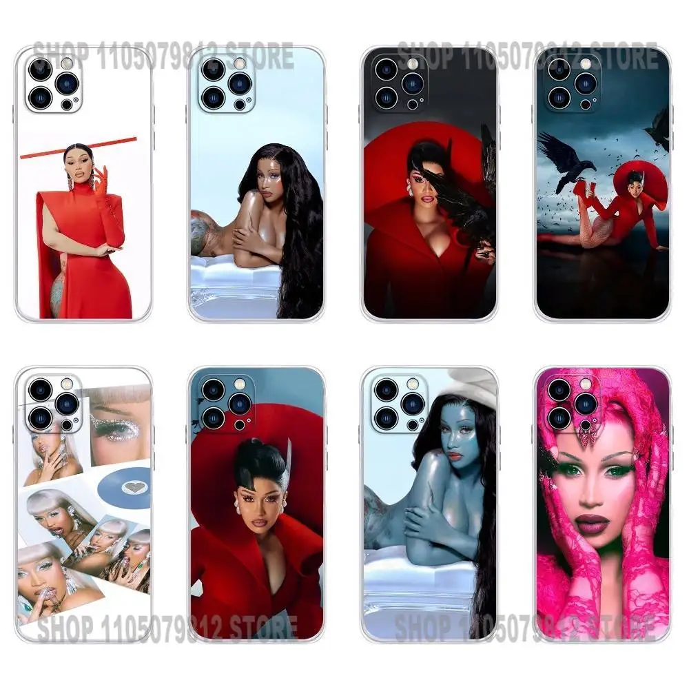 Funda de teléfono Am I the Drama C-Cardi B para iPhone 17 16,15,14,13,12,11 Plus,Pro,Max,XR,Plus,E,Mini cubierta suave transparente