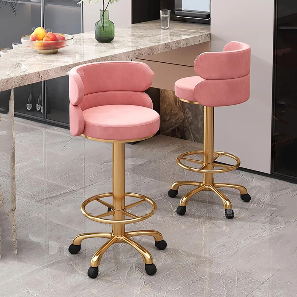 Aesthetic Luxury Bar Chair Trendy Classic Design Comfortable Bar Chair Adjustable Modern Taburetes De Bar Modern Furniture