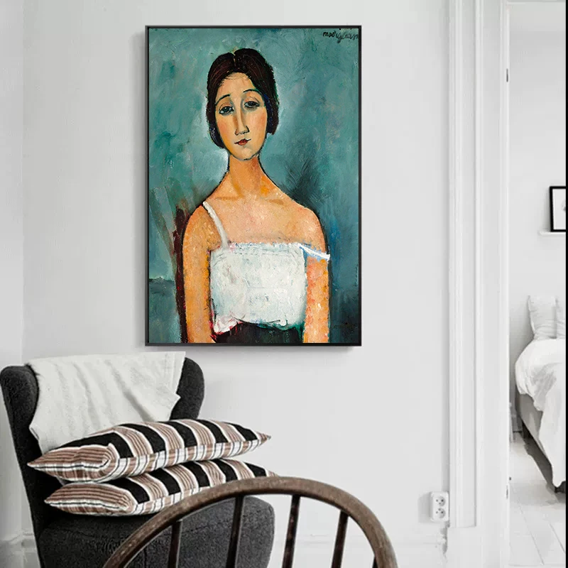 Classical Amedeo Modigliani Canvas Painting Posters and Prints Wall Art Pictures for Living Room Home Wall Decoration Cuadros