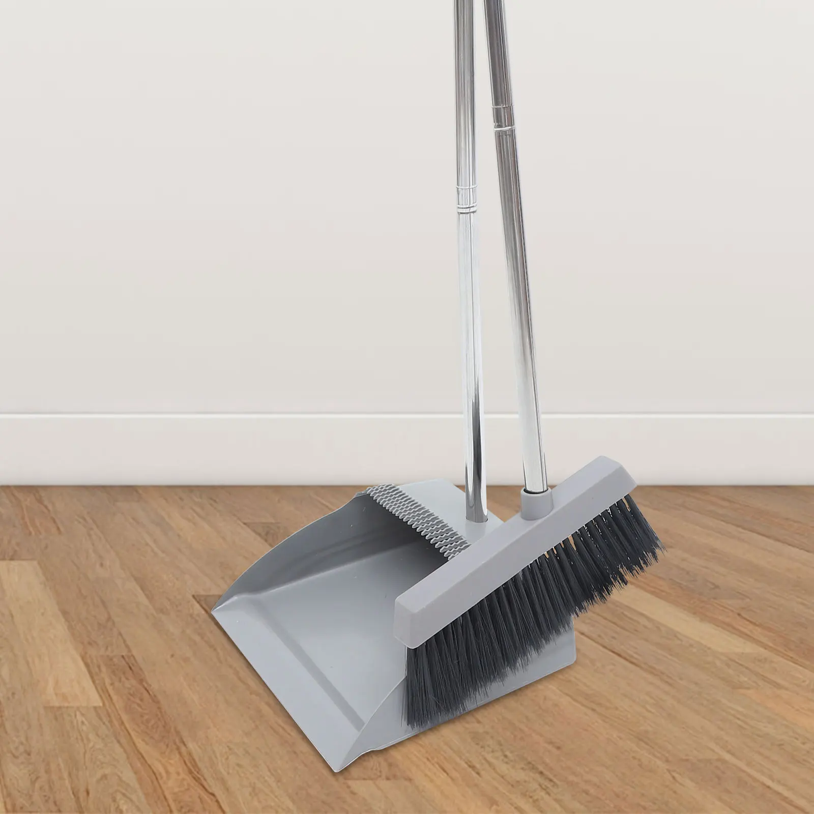 

Broom Dustpan Set Durable Plastic Stainless Steel Long Handle Home Cleaning Supplies Household Brooms Dustpans Garbage Shovel