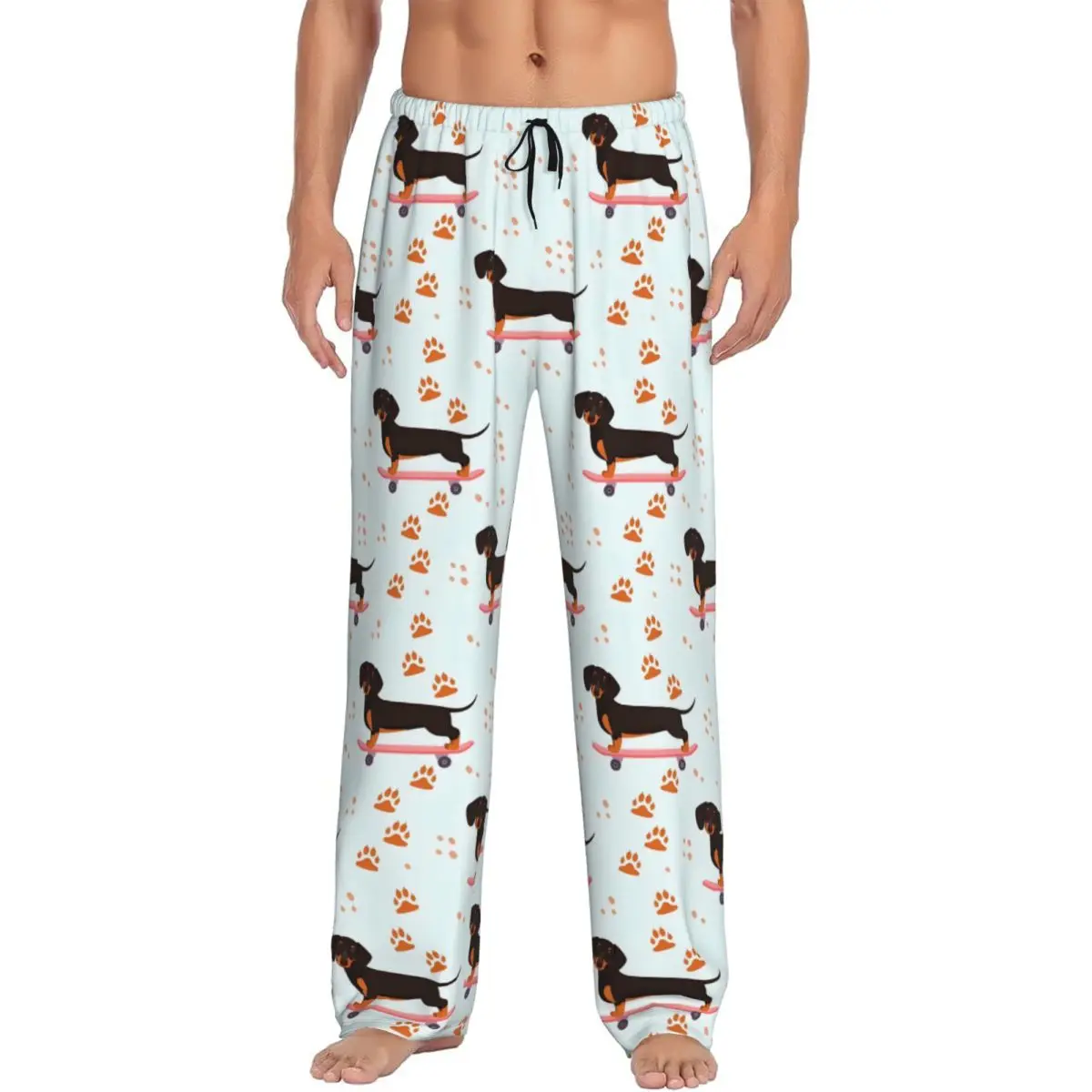 

Custom Men Dachshund Dog Pajama Pants Print Sausage Dogs Sleep Sleepwear Bottoms with Pockets