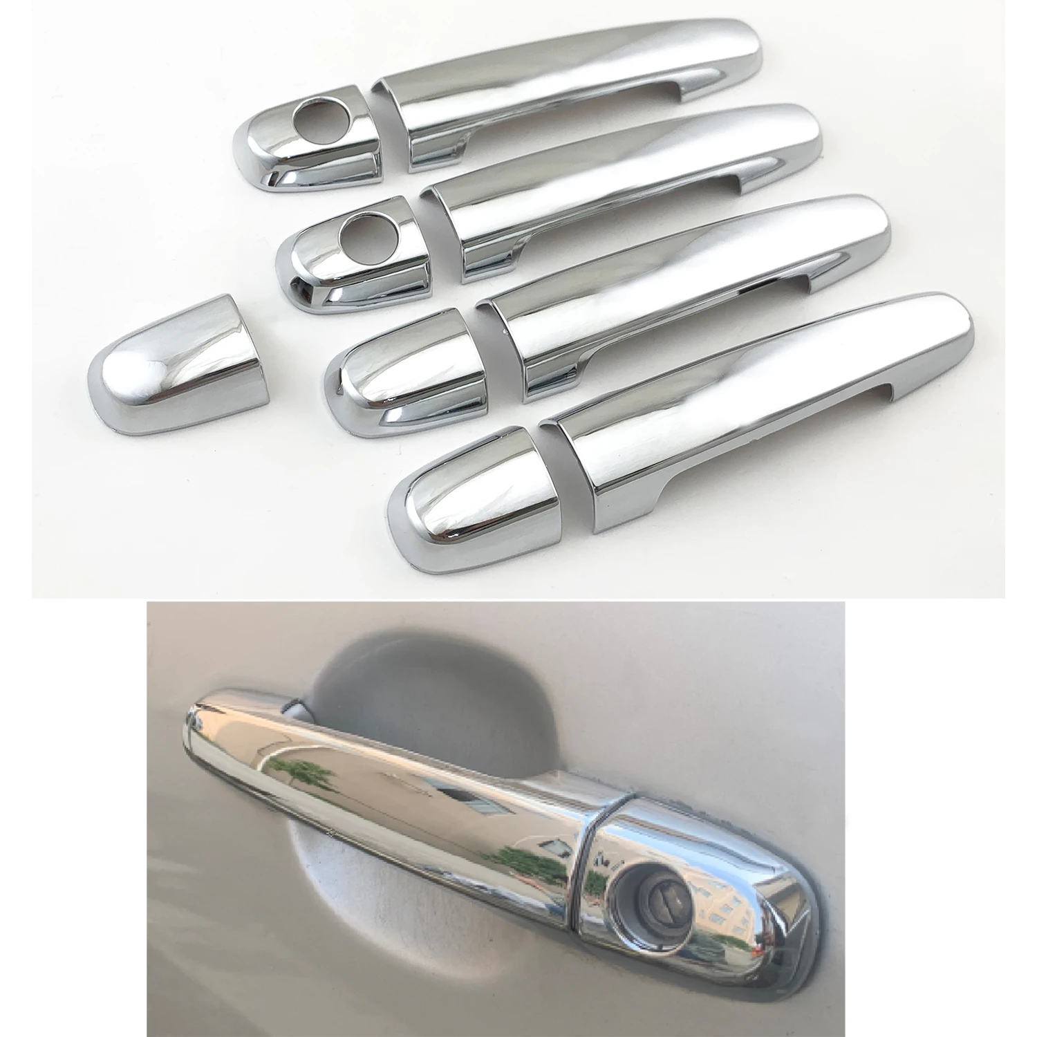 

For 2004 2005 206 2007 2009 Toyota Prius XW20 Prius20 New Car ABS Chrome Accessories Door Handle Bowl Cover Trim Paste Style