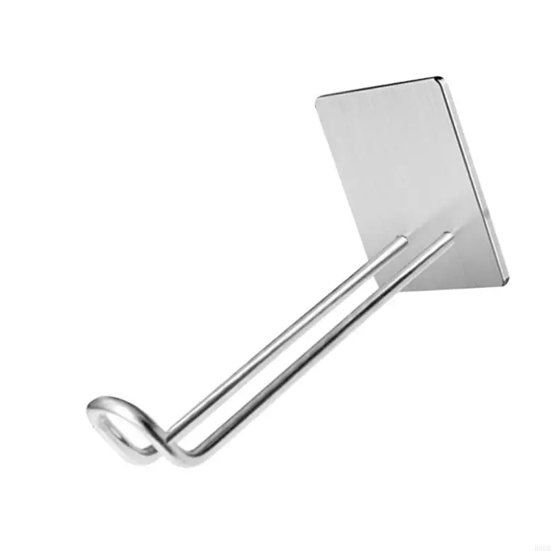 

R66A Stainless Steel Sticky Hook for Bathroom Storage Shower Glass Wall Hanging Rack