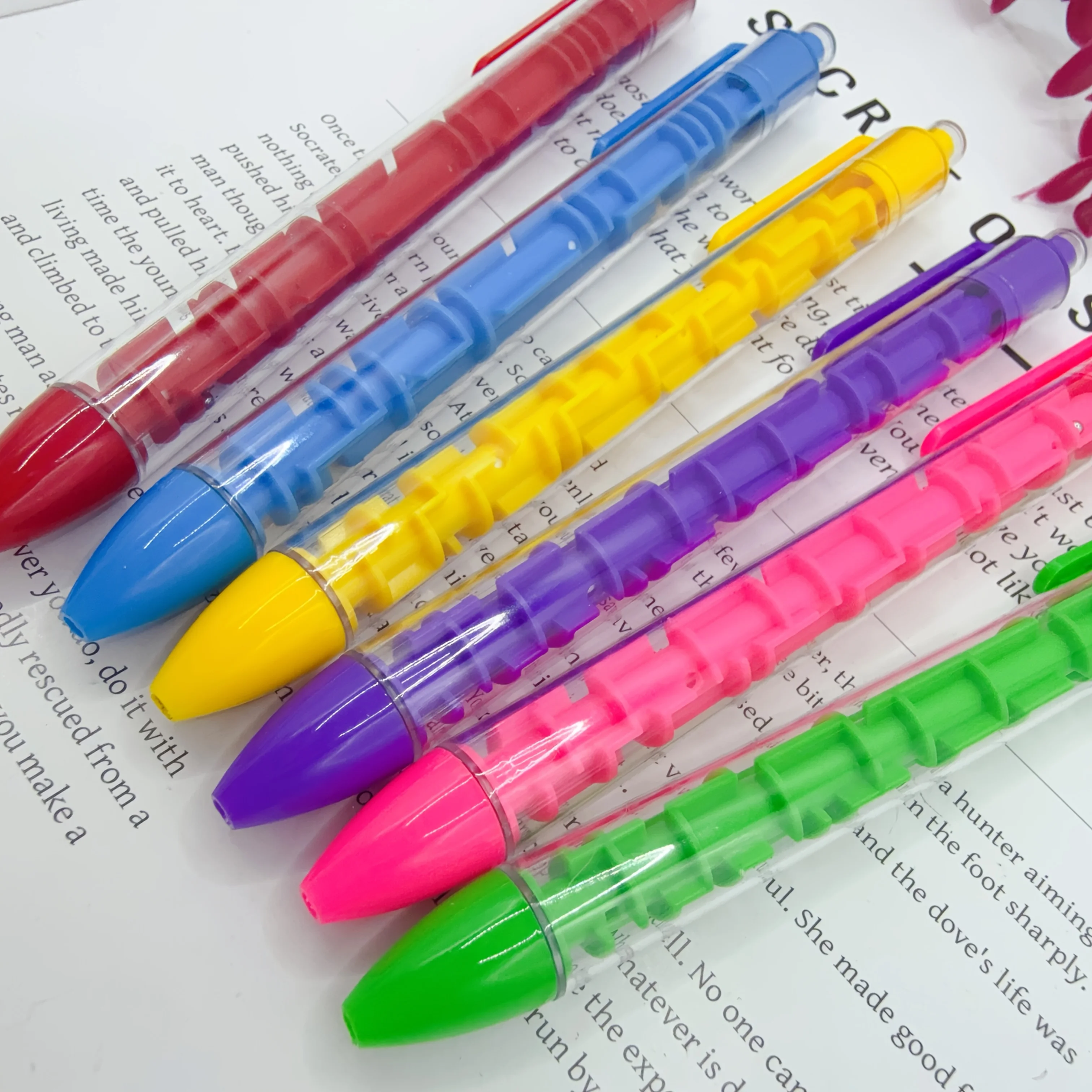 10/6, Multi-color Press Maze Pen Set, High-end Fun Stress Relieving Ballpoint Pen Office Accessories Stationery