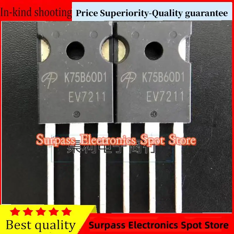 

10PCS-100PCS AOK75B60D1 K75B60D1 TO-247 60A 600V IGBT Price Superiority-Quality guarantee