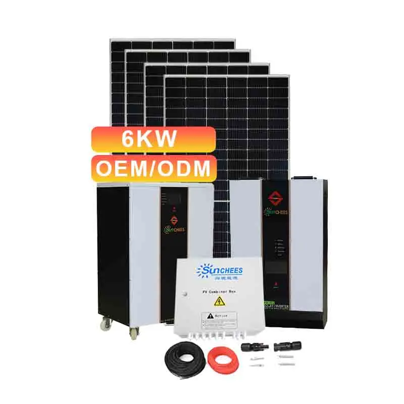 Plug And Play Solar SystemBalcony Solar MicroinverterSolar Panel Battery System 6kw Solar Energy System For Home Project Pure Si