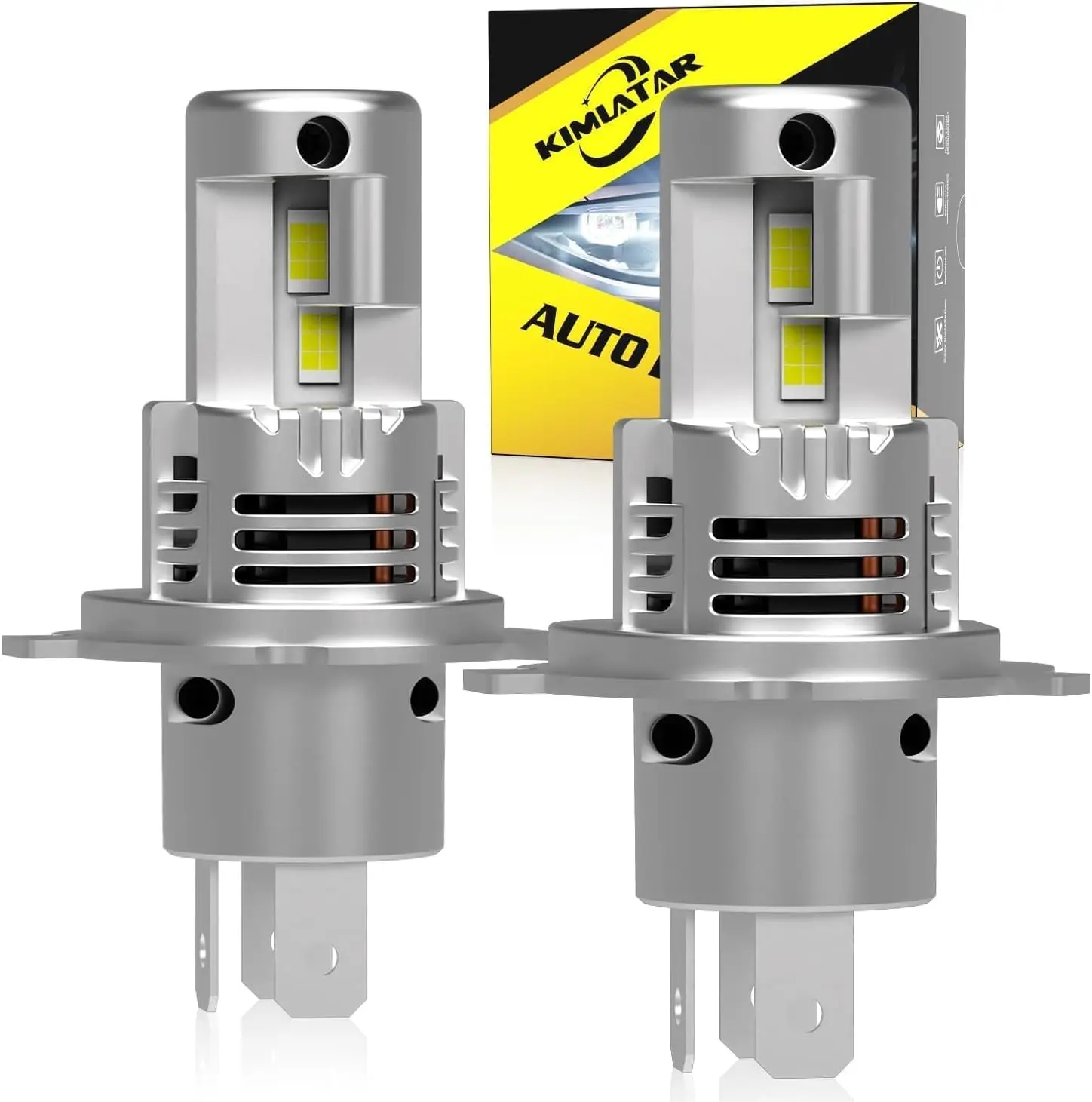 

H4 Light Bulbs, 50000LM Super Bright, 1:1 Halogen Size, 10-Year Lifespan, Plug and Play, Pack of 2