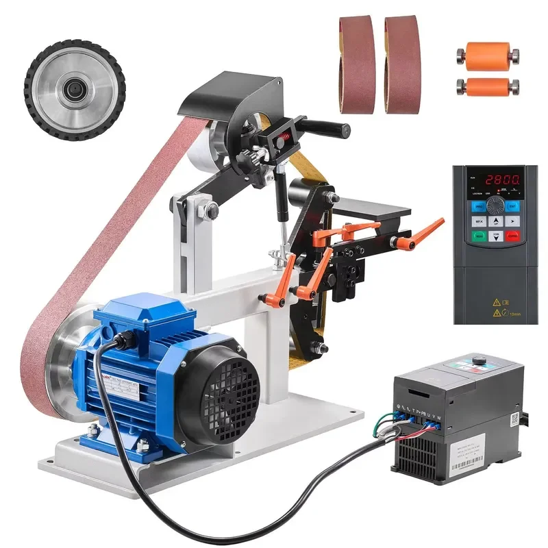 1500W 2HP Belt Sander Variable Speed 2x82 Inch Belt Grinder for Metalworking 3 in 1 Polisher and Grinder