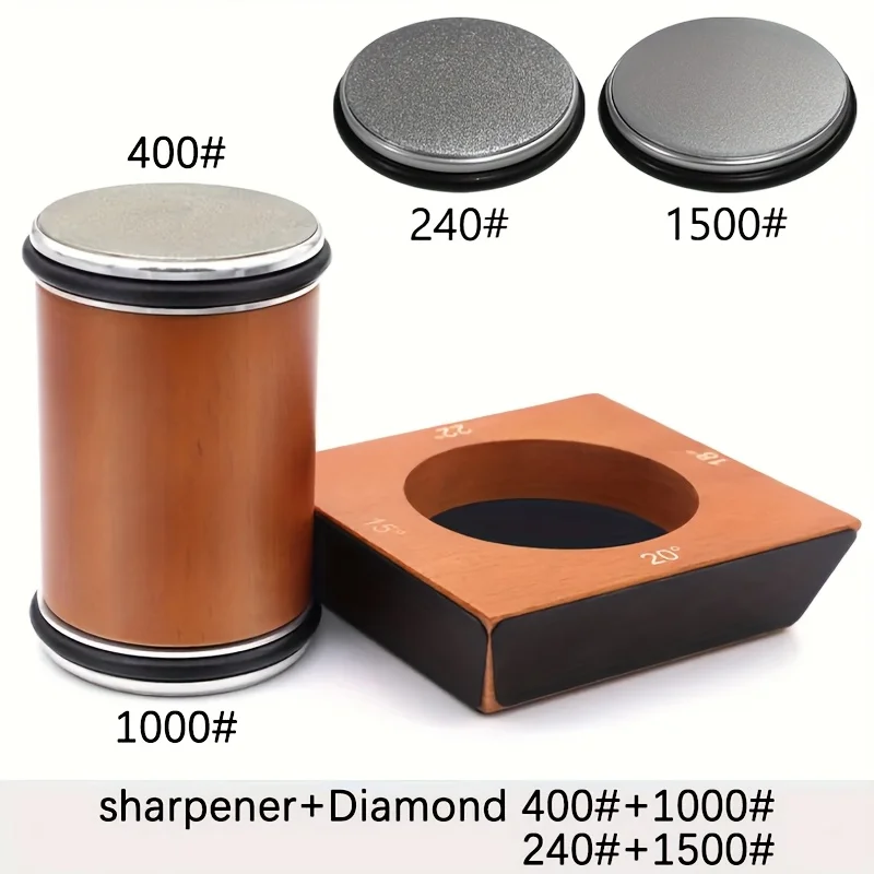 4 Angles Rolling Knife Sharpener Kit For Straight Edge Roller Knife Sharpening With Industry Diamonds Whetstone Chef Knife Set