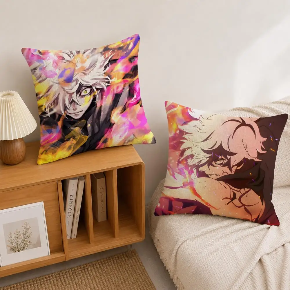 Anime Hell's Paradise Cushion Cover Natural Linen Pillowcase Set, All-in-One Decor for Sofa, Bedroom & Chair