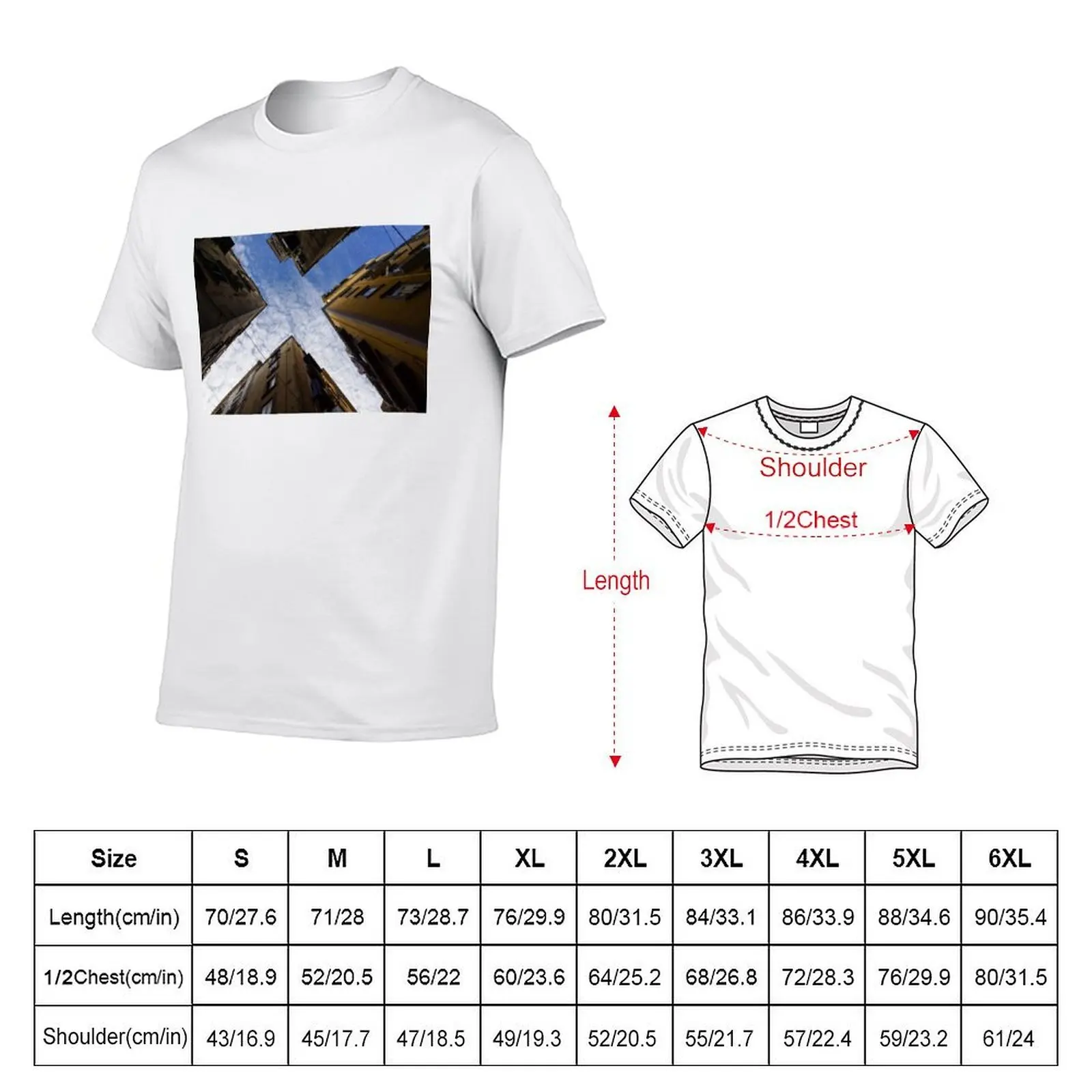 Skyward in Naples Italy - Spanish Quarters Take Three T-Shirt blue lock Luxury man mens workout shirts