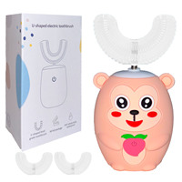 Kids U Shaped  Electric Toothbrush Cartoon Automatic Cleaning ADA Accepted Sonic Pro Whitening Dinosaur Wireless Charging Tooth
