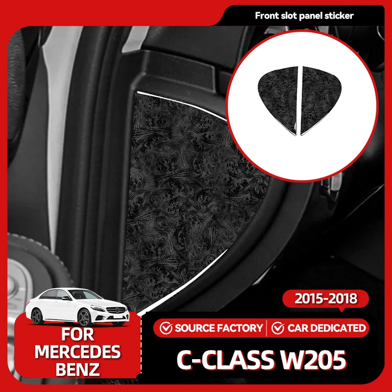 

Interior Mouldings For Mercedes Benz C-Class W205 2015—2018 Carbon Fiber Front Groove Panel Sticker Cover Trim Interior Decorati