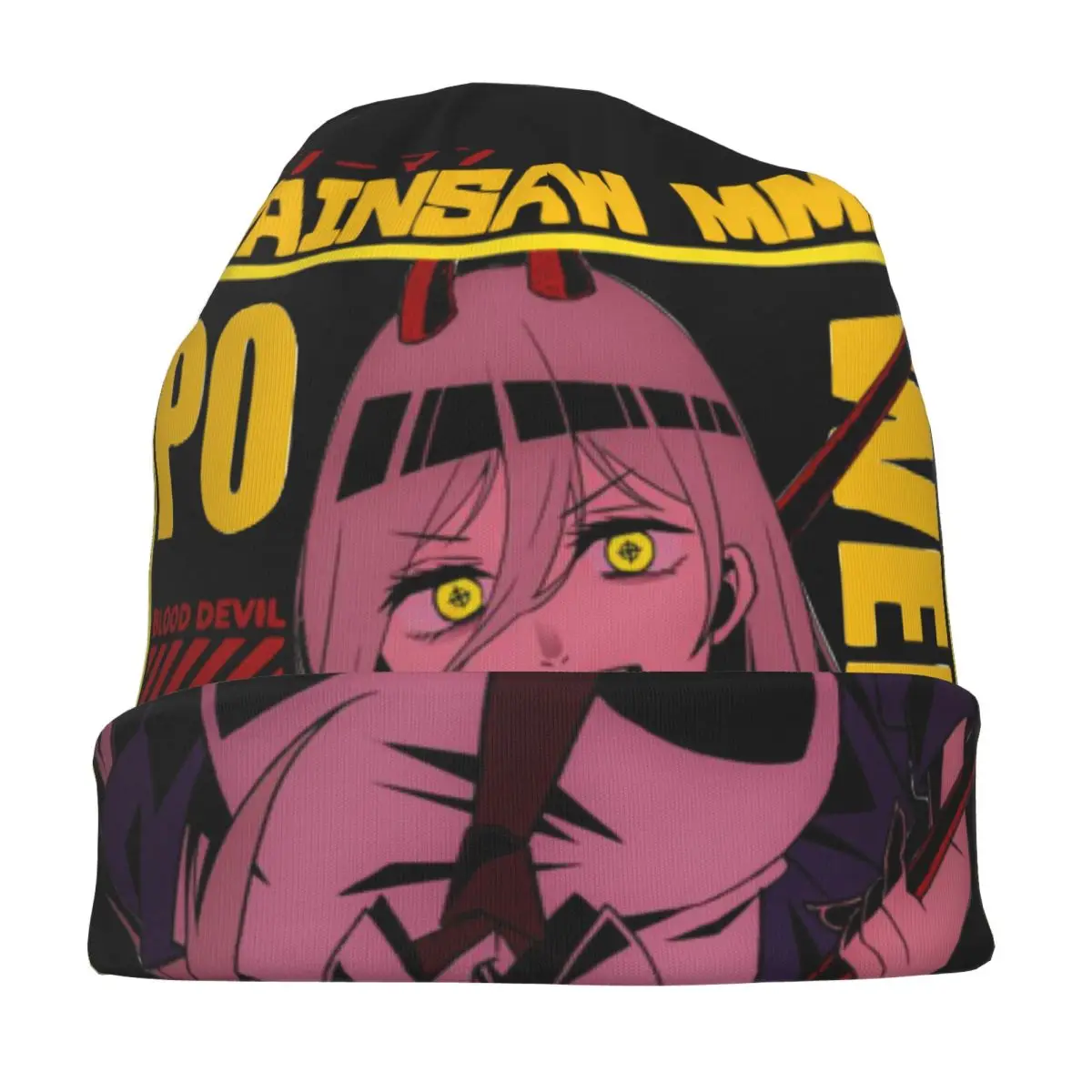Power Chainsaw Man Cap Hip Hop Unisex Outdoor Skullies Beanies Hat Spring Warm Dual-use Bonnet