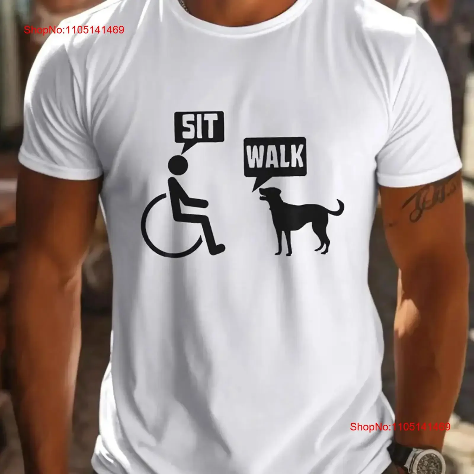 Funny Dog Command T Shirt Sit Walk Humor Design Sarcastic Pet Lover  vintage Washed Soft Unisex Top For Everyday Wear Versatile