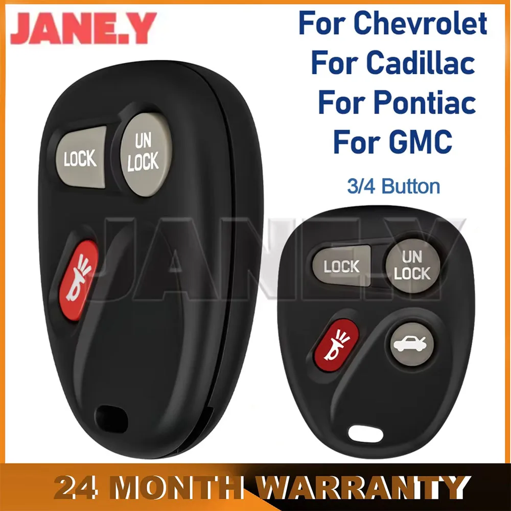 JANE.Y - Remote Car Key Shell Case For Chevrolet Malibu Express Lumina For GMC Sierra Sonoma For Cadillac For ﻿Pontiac Firebird
