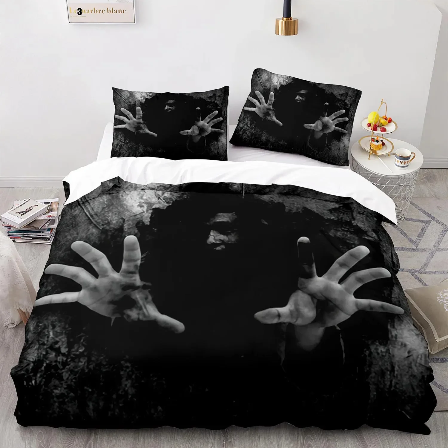 

The Living Dead Bedding Set Single Twin Full Queen King Size Zombie Bed Set Aldult Kid Bedroom Duvetcover Sets 3D Anime 016