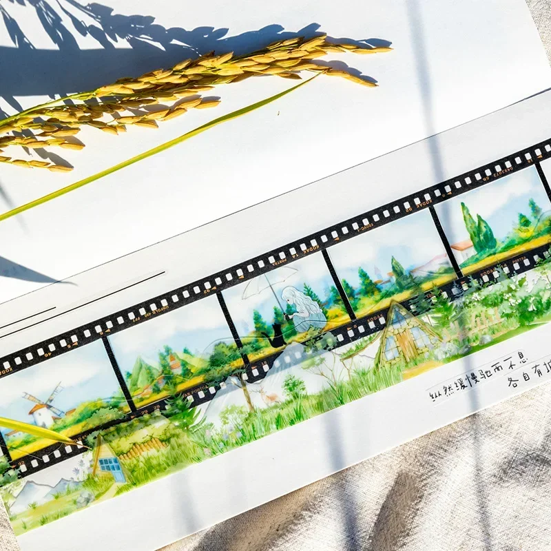 1 لفة الغابات المناظر الطبيعية الشريط حديقة PET سلسلة المواد اللاصقة الجبل خرافة كتيب DIY بها بنفسك الشريط سجل القصاصات 40 مللي متر * 2 متر